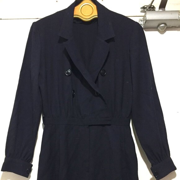 VINTAGE MARY ANN RESTIVO WOOL DOUBLE BREAST JUMPSUITS SIZE 6 - Picture 9 of 11